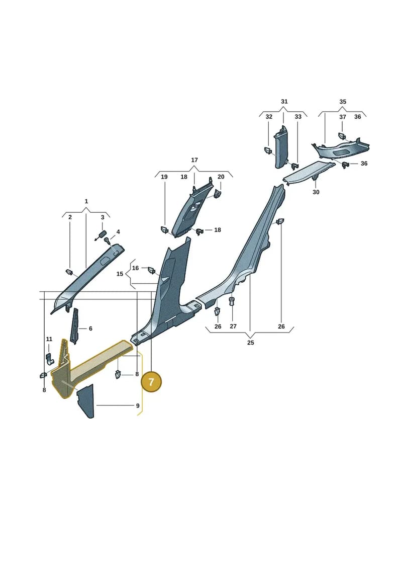 85H867272A4PK — Audi Q6 e-tron (2023-2025) diagram f5s867650, position 7