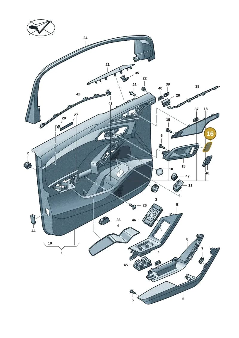 85H867444A4PK — Audi Q6 e-tron (2023-2025) diagram f5s867000, position 16