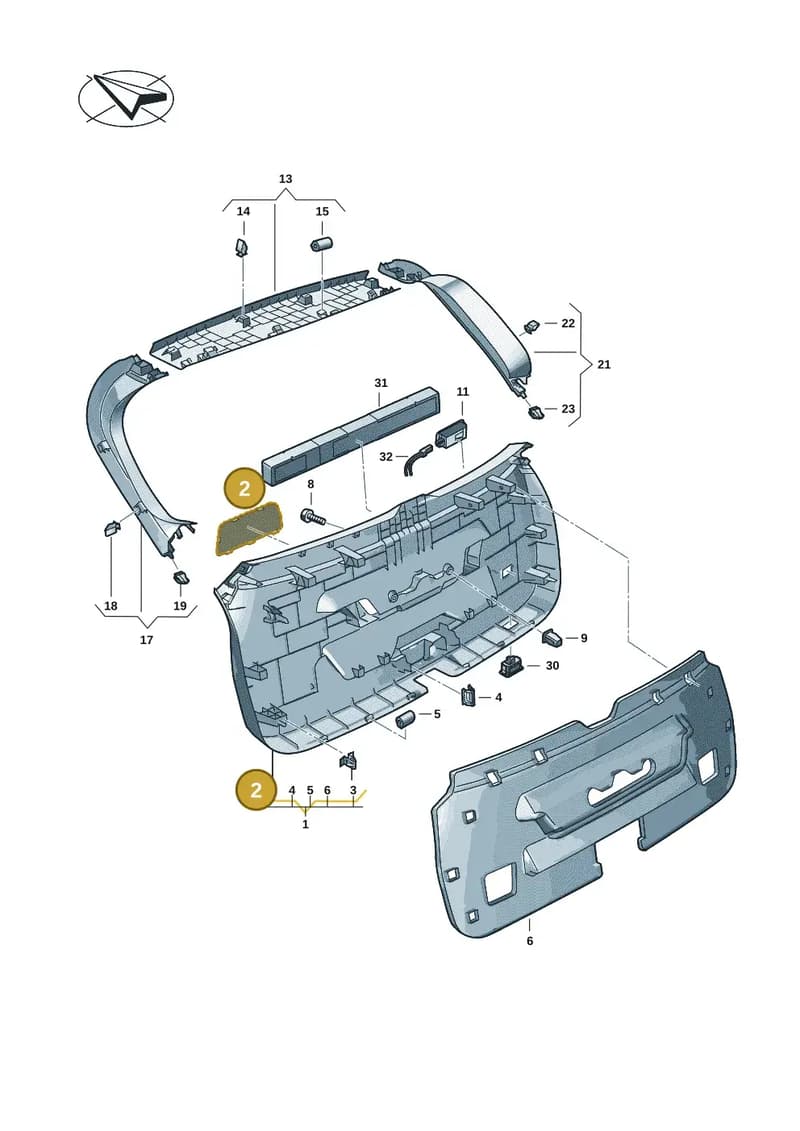85H8676574PK — Audi Q6 e-tron (2023-2025) diagram f5s867900, position 2