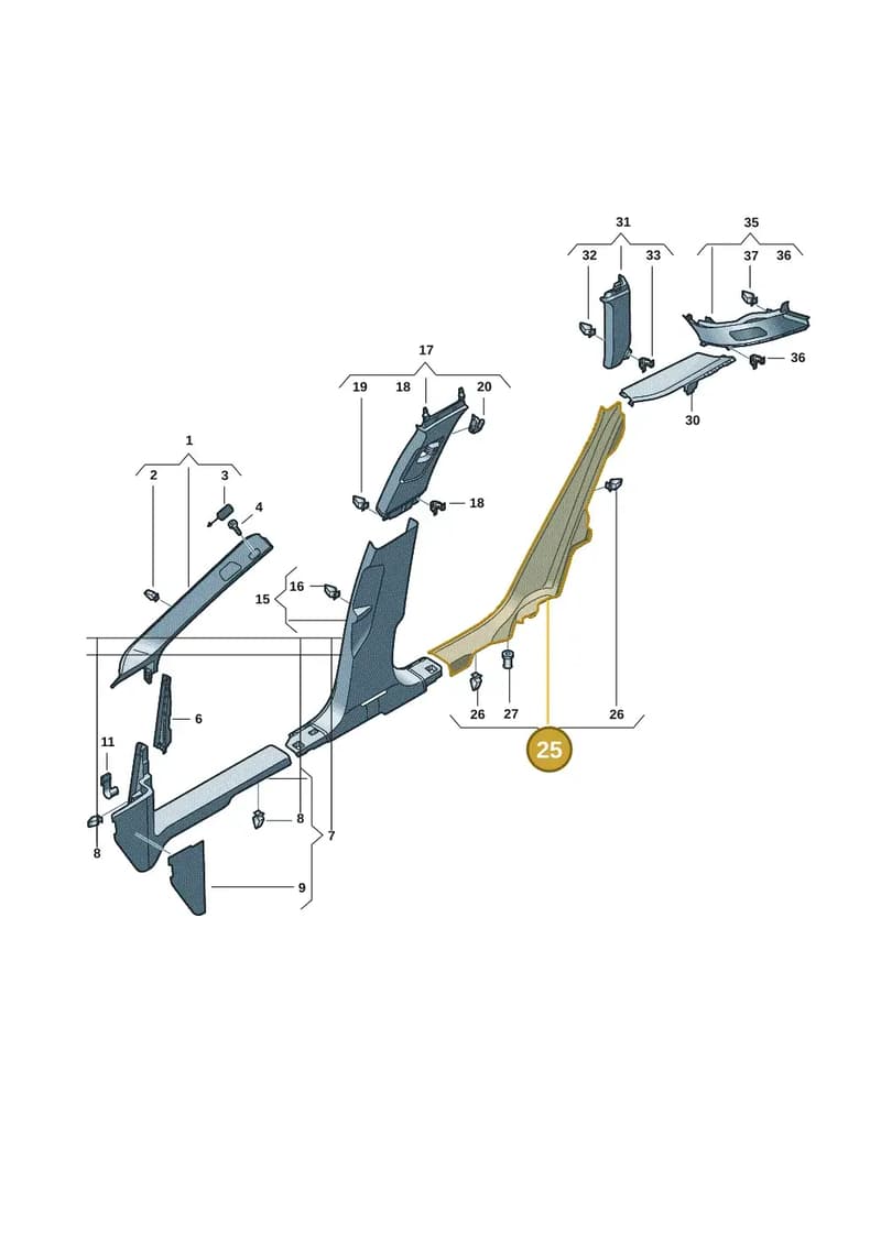 85H867767A4PK — Audi Q6 e-tron (2023-2025) diagram f5s867650, position 25