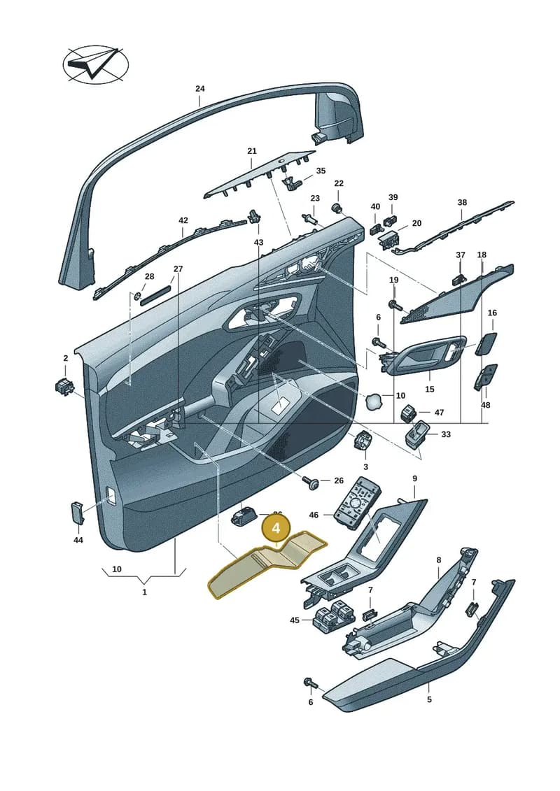 85H8681344PK — Audi Q6 e-tron (2023-2025) diagram f5s867000, position 4