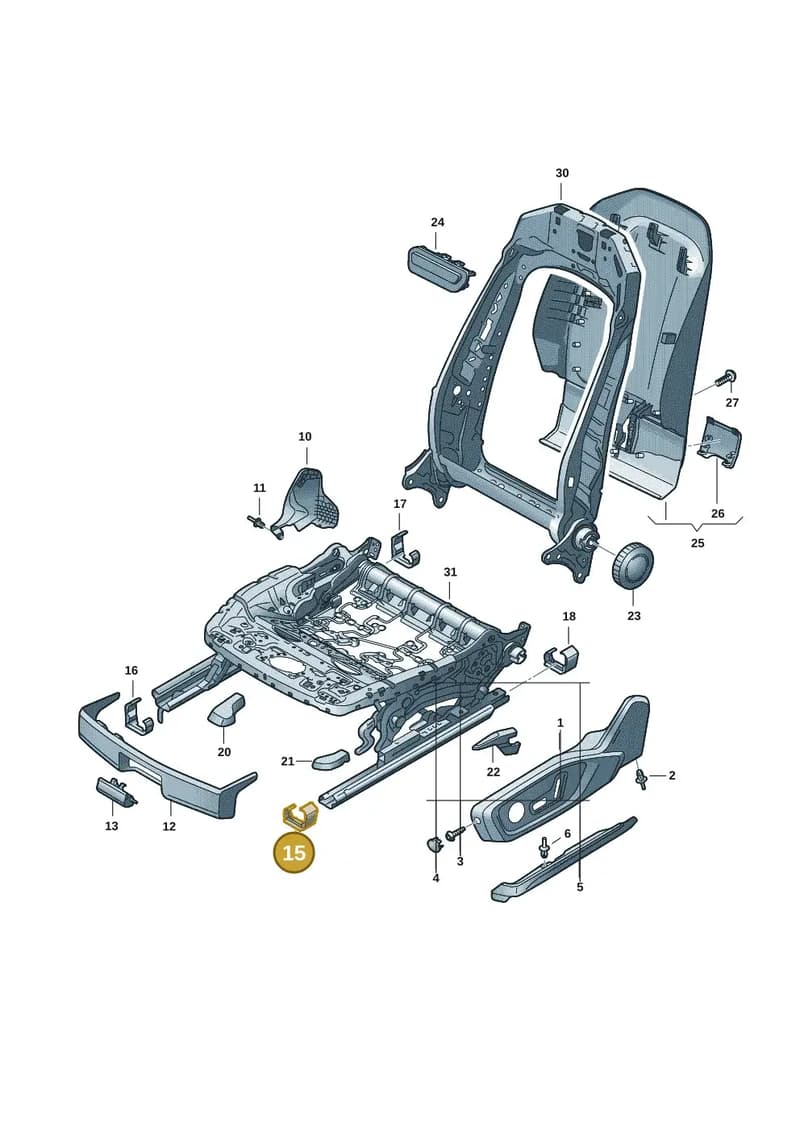 85H8813474PK — Audi A5 Limousine (2024-2025) diagram 8wk881400, position 15+17