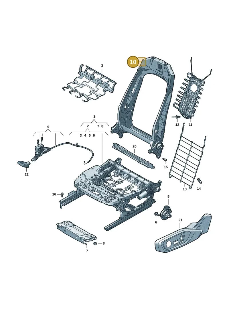85H881515A — Audi A5 Limousine (2024-2025) diagram 8wy881000, position 10