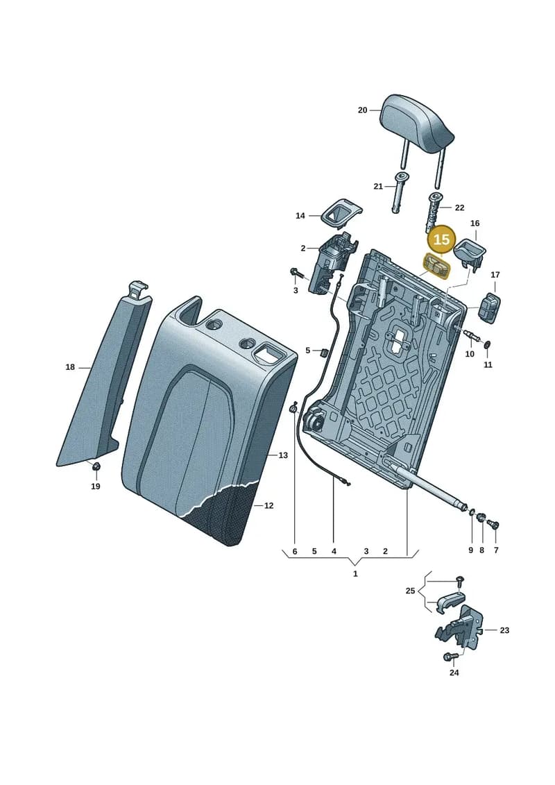 85H8859334PK — Audi A5 Avant (2024-2025) diagram 8wk885300, position 15