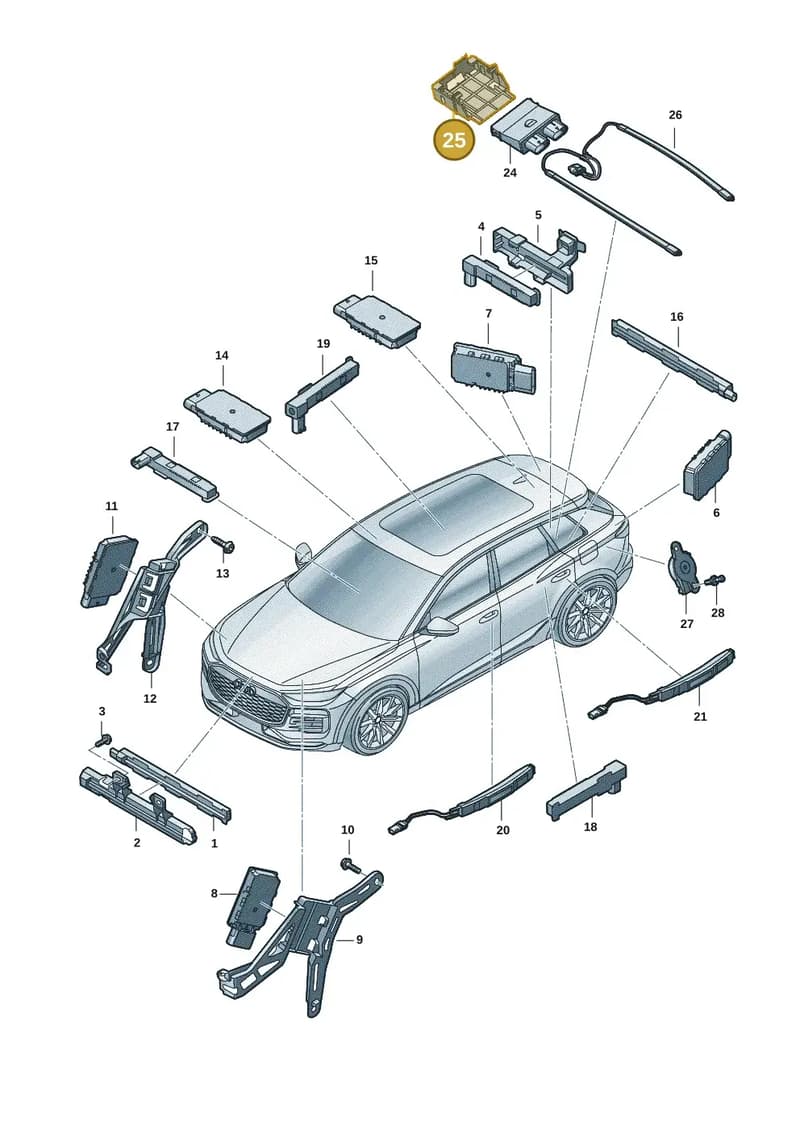85H907739 — Audi Q6 e-tron (2023-2025) diagram f5s909000, position 25
