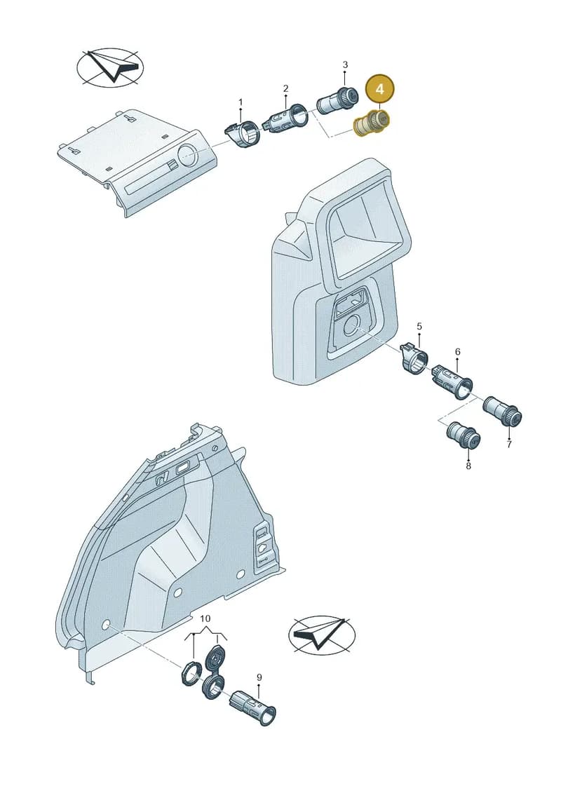 85H919311A — Audi Q4 Sportback (2021-2025) diagram 89a919900, position 4