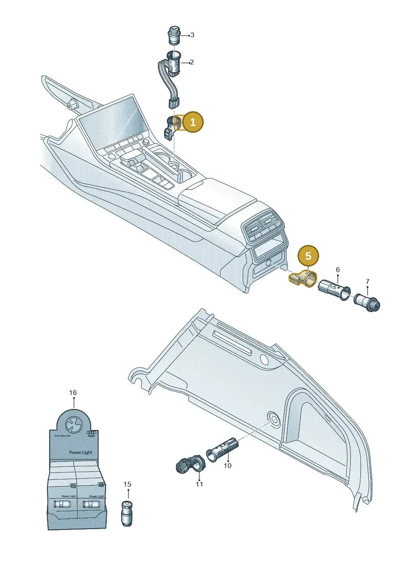 85H919340 — Audi Q7 (2015-2025) diagram 435919900, position 1+5