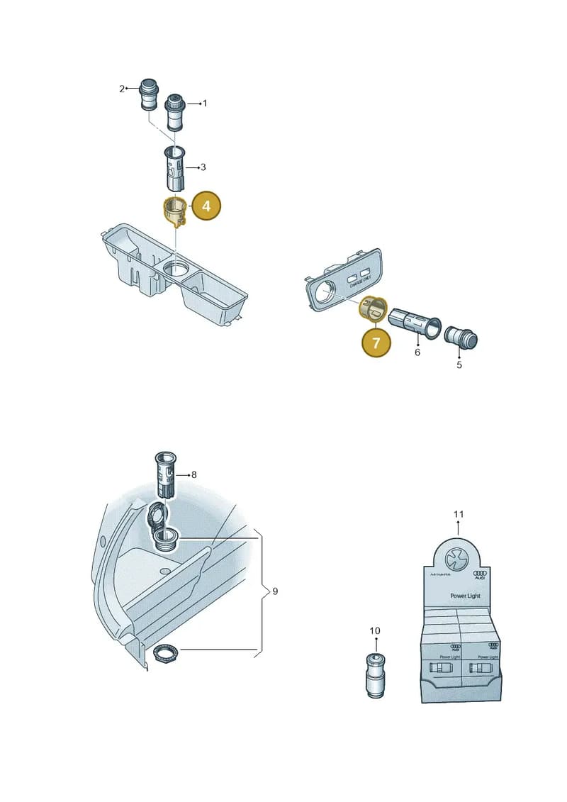 85H919340 — Audi RS Q3 Sportback (2019-2024) diagram 597919090, position 4+7