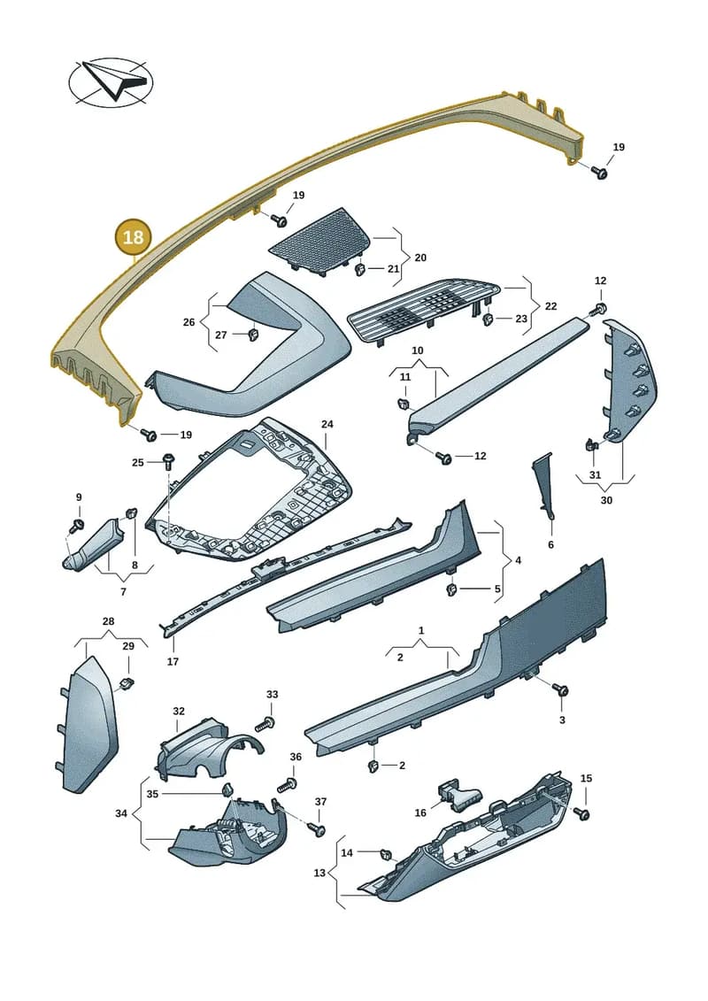85H919451AEAX — Audi Q6 e-tron (2023-2025) diagram f5s857150, position 18