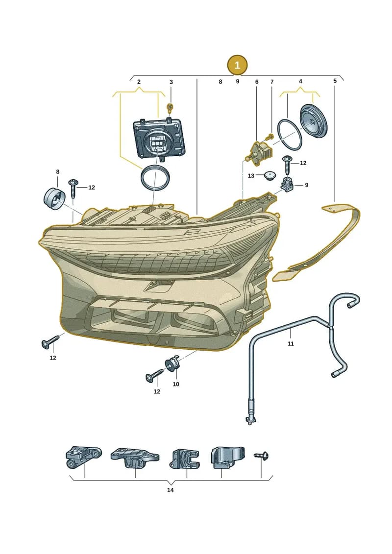 85H941040E — Audi Q6 e-tron (2023-2025) diagram f5s941050, position 1