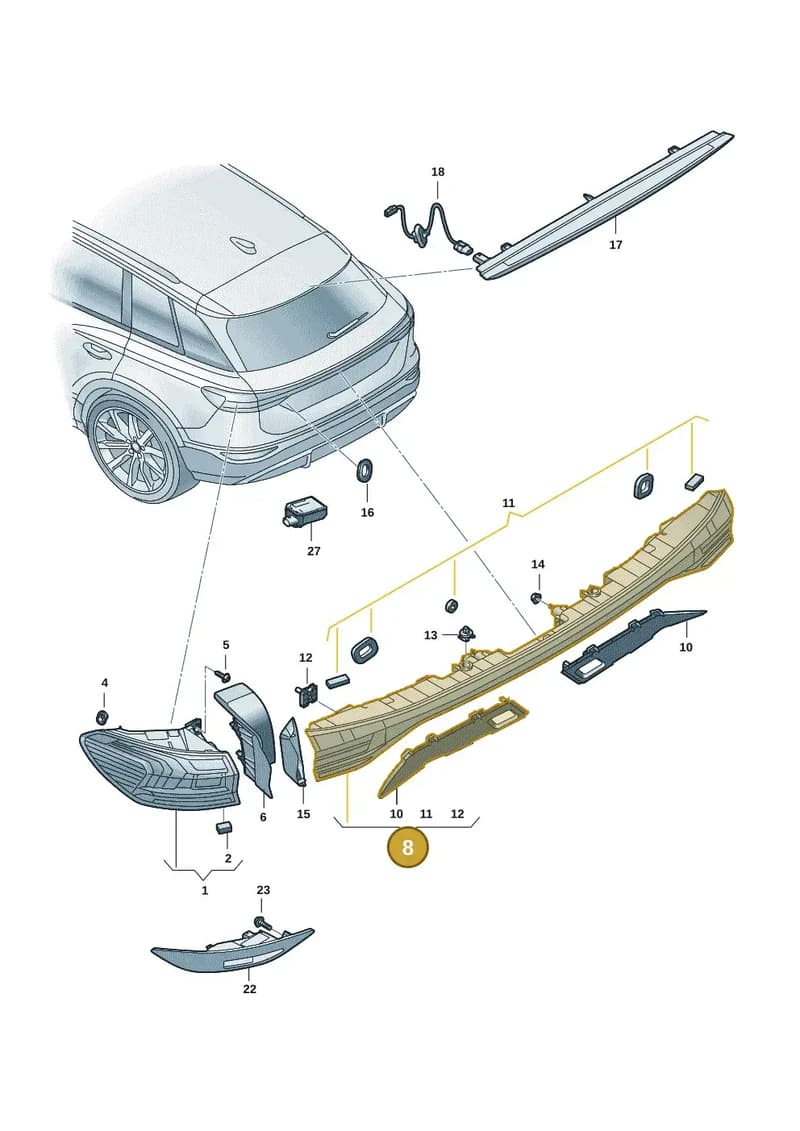 85H945095D — Audi Q6 e-tron (2023-2025) diagram f5s945000, position 8
