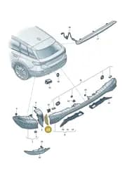 85H945255 Volkswagen Trim for Tail Light