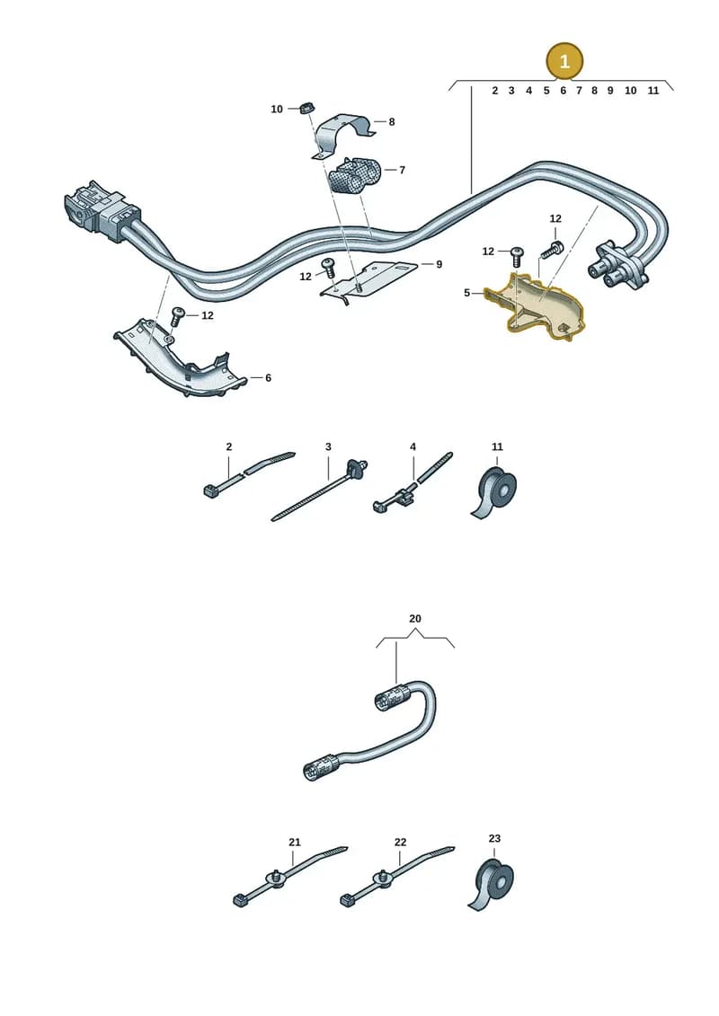 85H971025D — Audi Q6 e-tron (2023-2025) diagram f5s970170, position 1