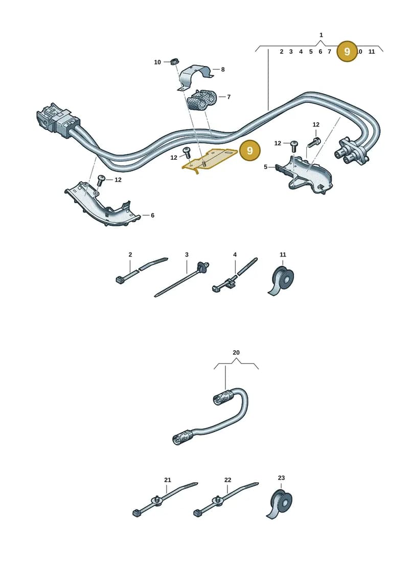 85H971593A — Audi Q6 e-tron (2023-2025) diagram f5s970170, position 9