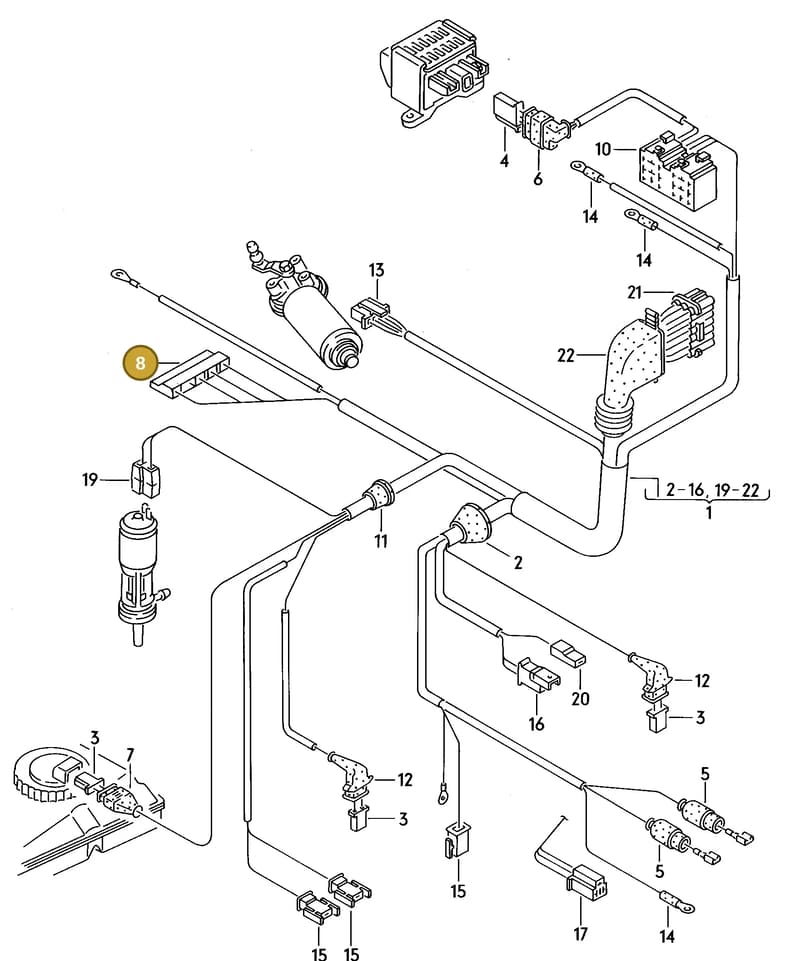 867919993 — Volkswagen POLO/COUPE/DERBY (1981-1990) diagram 009114450, position 8