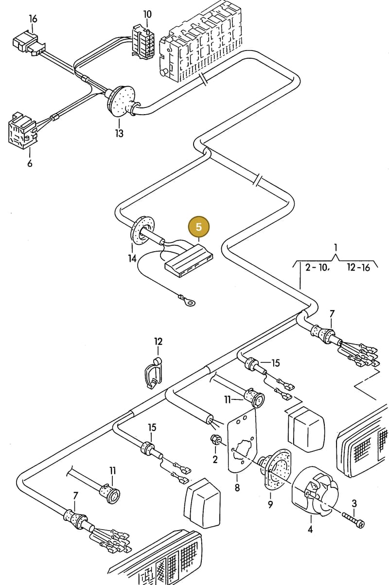 867919993 — Volkswagen TRANSPORTER SYNCRO (1996-2003) diagram 117972900, position 5