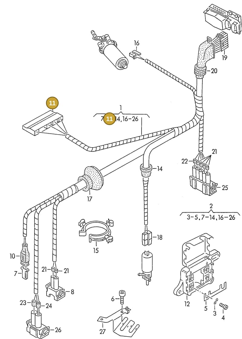 867919993 — Volkswagen Polo/Polo Coupe (1990-1994) diagram 120117000, position 11