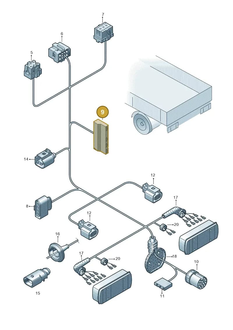 867919993 — Volkswagen Transp. dropside (2011-2015) diagram 680972790, position 9
