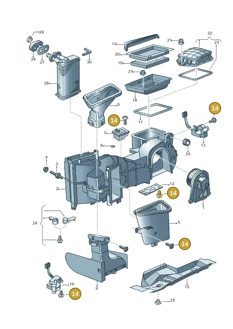 8D0820435A — Volkswagen CADDY-KOMBI/KASTENW.   06> (2005-) diagram 238819200, position 14