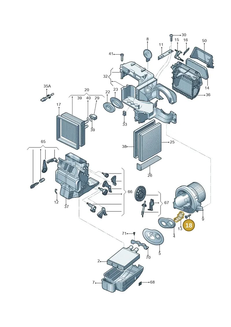 8D0820435A — Volkswagen Jetta (2019-) diagram 756820100, position 18