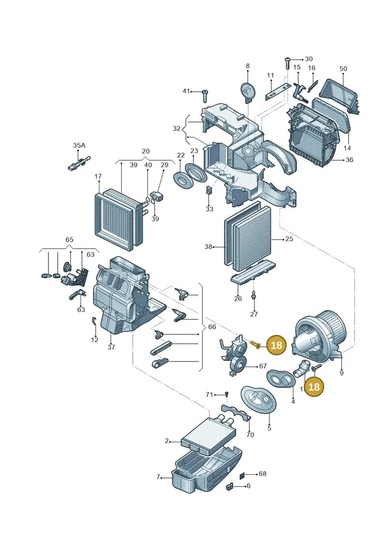 8D0820435A — Volkswagen Gran Santana (2015-2019) diagram 756820150, position 18