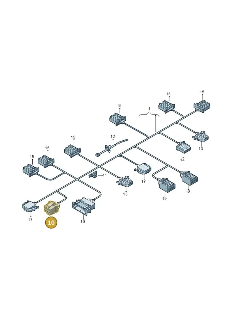 8D0937731A — Volkswagen Passat CC (2011-2016) diagram 460972500, position 10