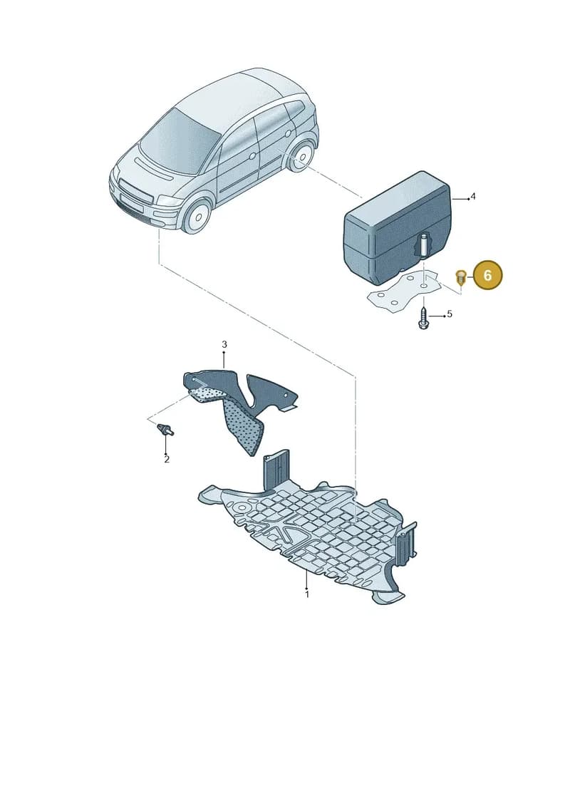 8Z0863689 — Audi A2 (2000-2005) diagram 248863250, position 6