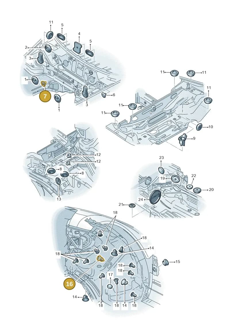 8Z0863689 — Audi A6 2.7 TDI (2008-2011) diagram 448803350, position 7+16