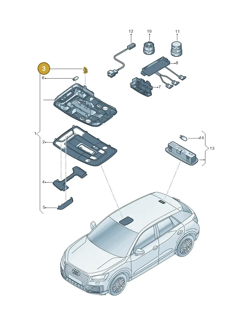 8Z0867276B — Audi Q2 (2016-2025) diagram 803947000, position 3