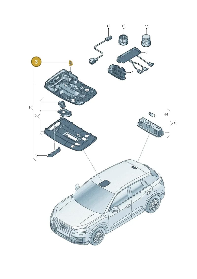 8Z0867276B — Audi Q2 (2016-2025) diagram 803947050, position 3