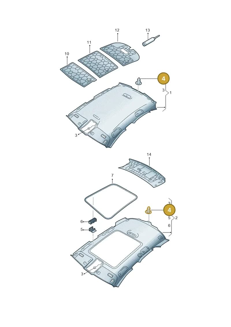 8Z0867550 — Audi RS6 Avant (2013-2018) diagram 758867550, position 4