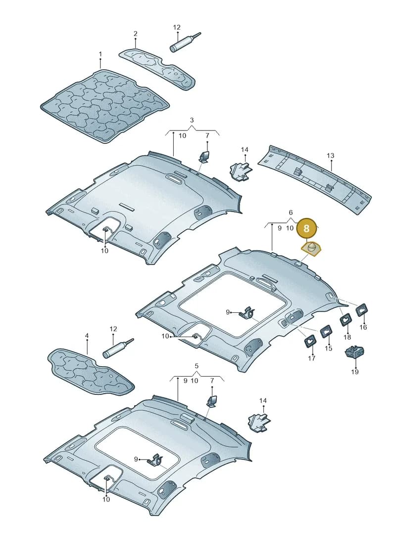 8Z0867550 — Audi A4 (2015-2025) diagram 849867550, position 8