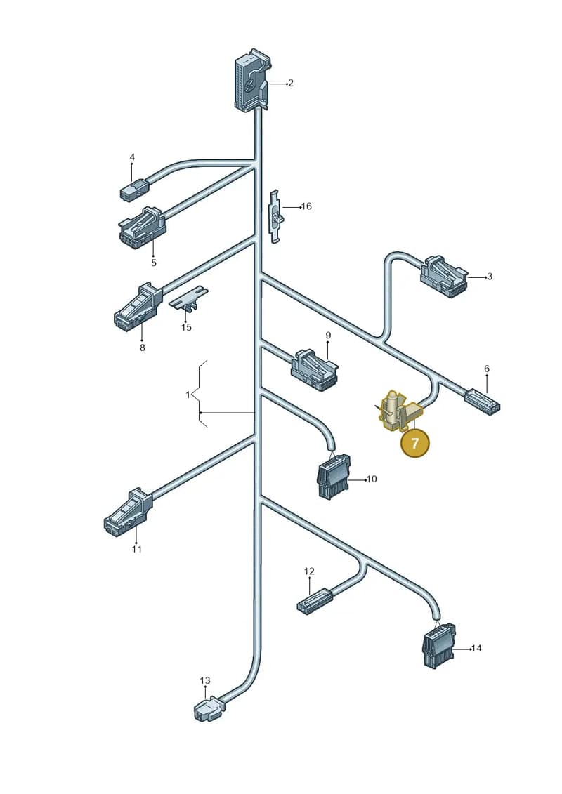 8Z0919238 — Audi A3 Sportback (2019-2025) diagram 596972400, position 7