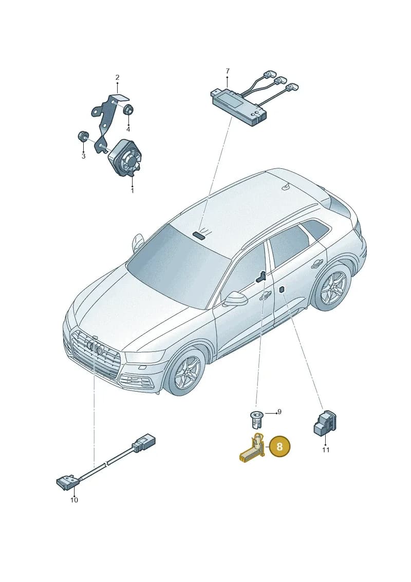 8Z0919238 — Audi Q5 (2016-2025) diagram 896951400, position 8