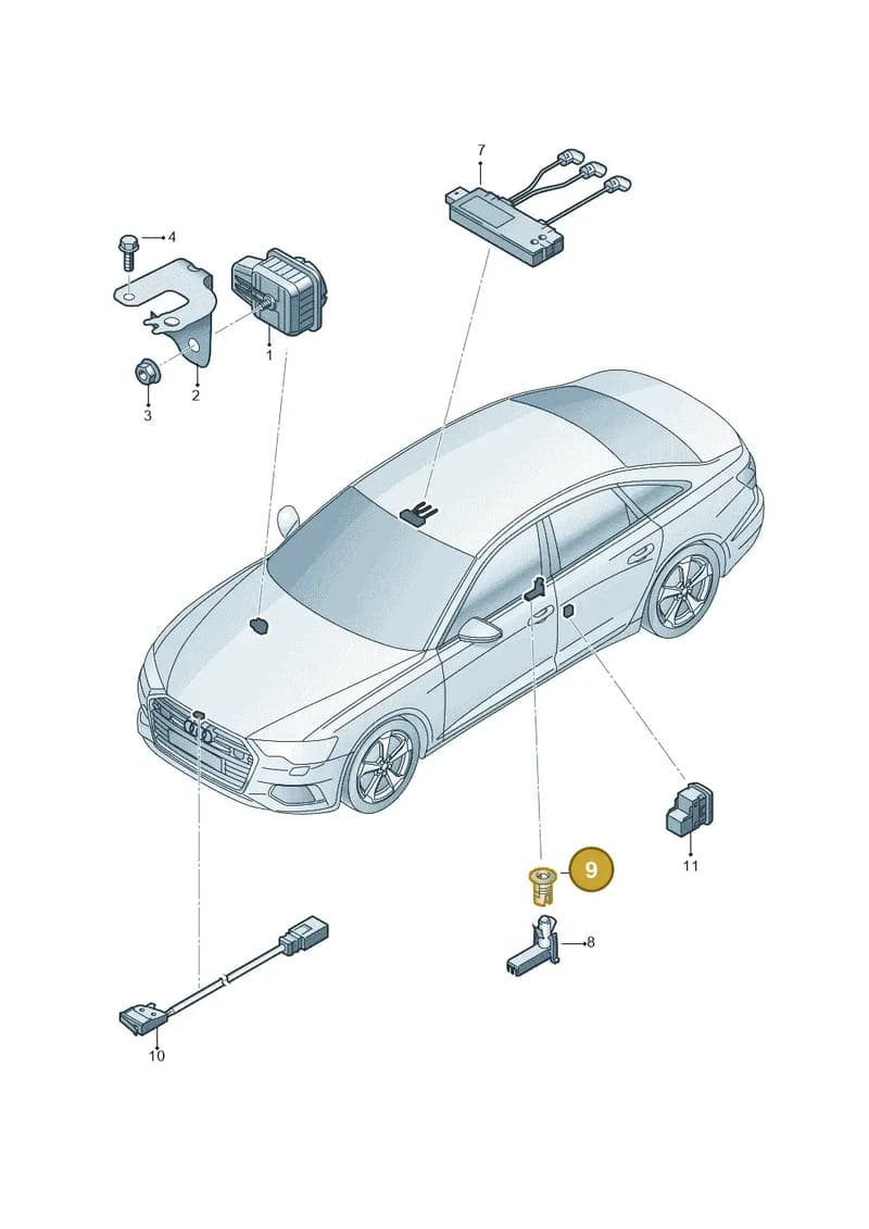 8Z0919242ADK1 — Audi A6 2.0 (2018-) diagram 430951400, position 9