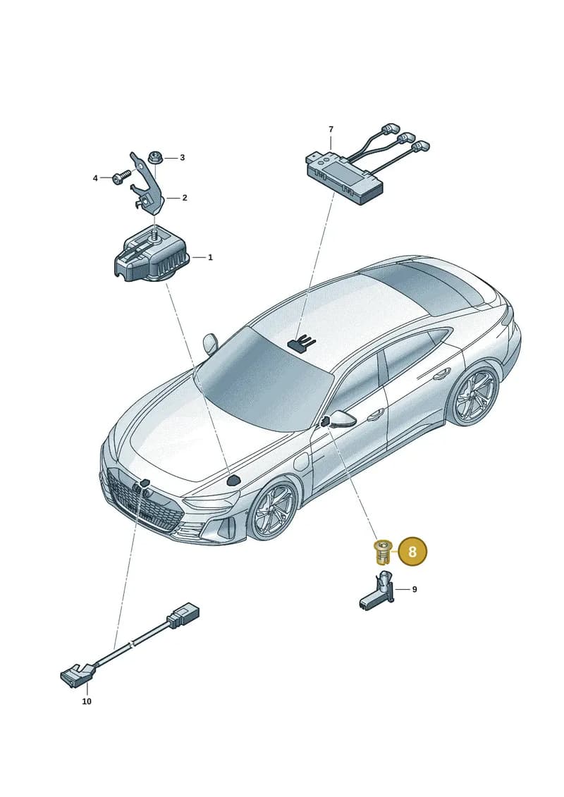8Z0919242ADK1 — Audi RS e-tron GT (2020-2020) diagram 4j1951400, position 8