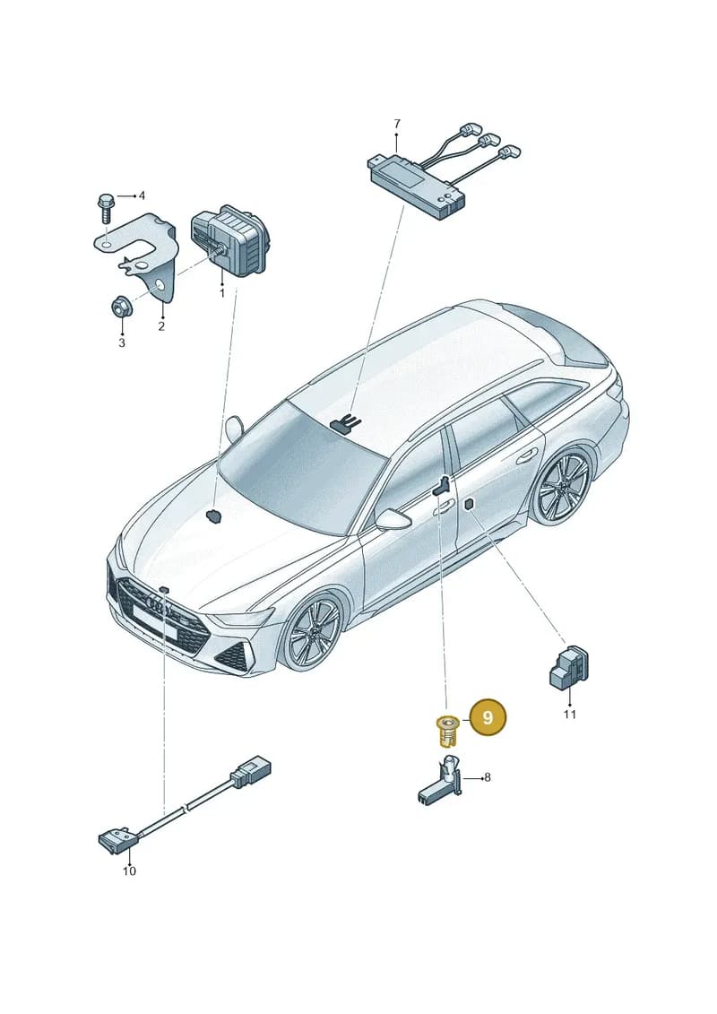 8Z0919242ARW1 — Audi RS6 Avant (2019-) diagram 537951400, position 9