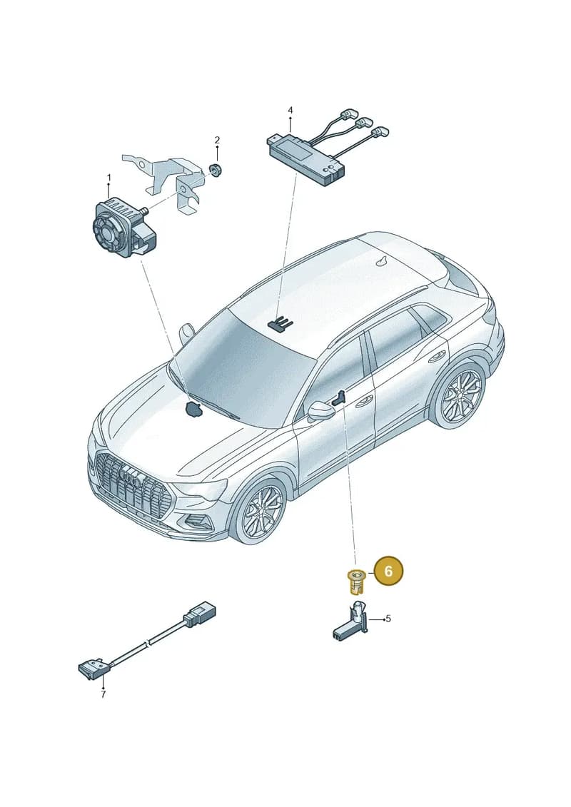 8Z0919242ARW1 — Audi RSQ3 Sportback (2019-2024) diagram 597951040, position 6