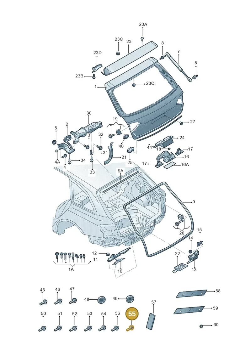 8Z0971506 — Audi Q5 (2009-2018) diagram 687827000, position 55