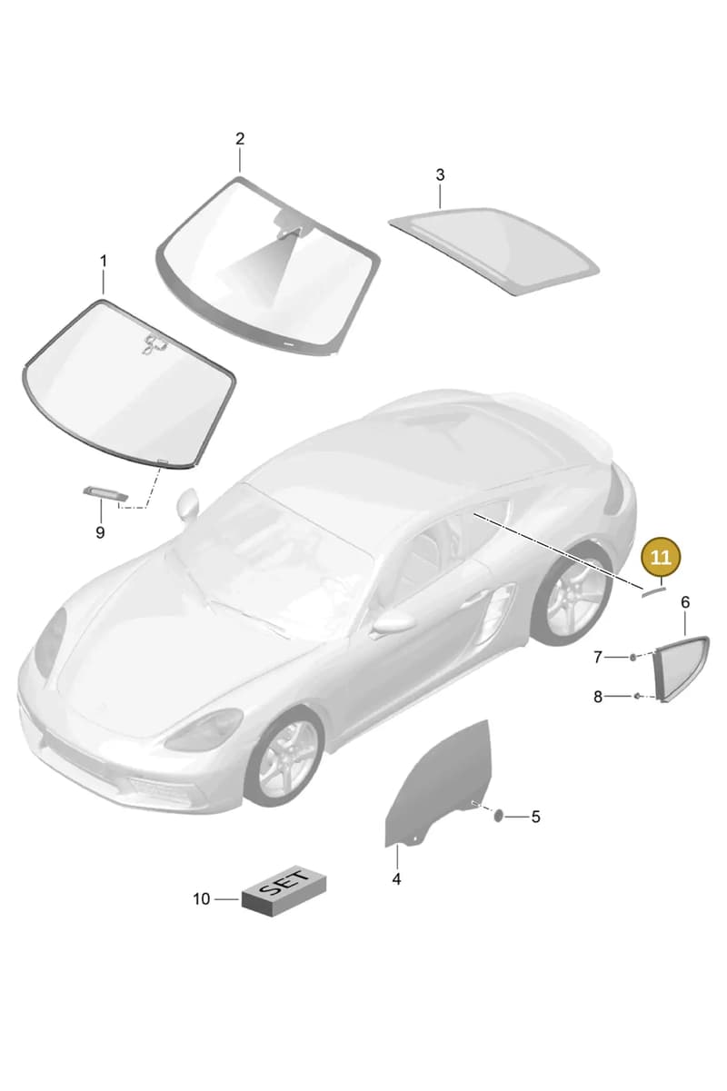 AKL450020KT — Porsche Cayman (2016-2019) diagram p50805000, position 11