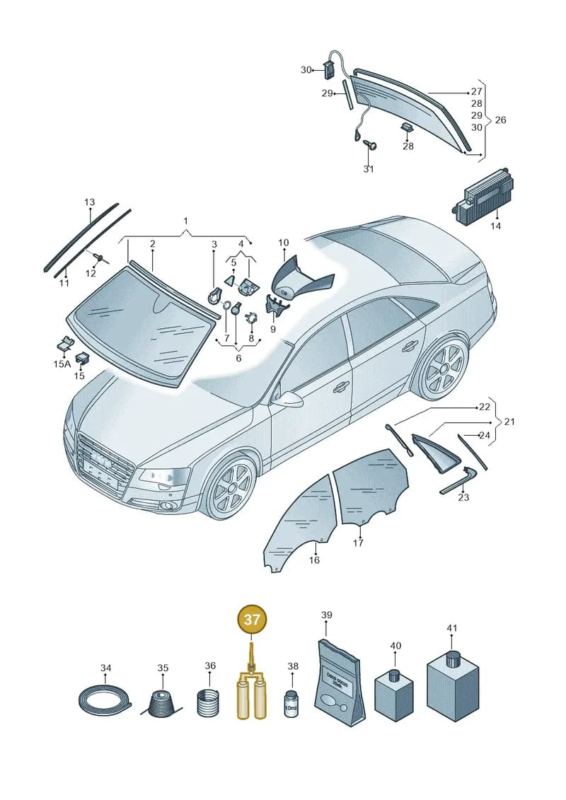 D004556M2 — Audi A8 (2013-2018) diagram 771845100, position 37