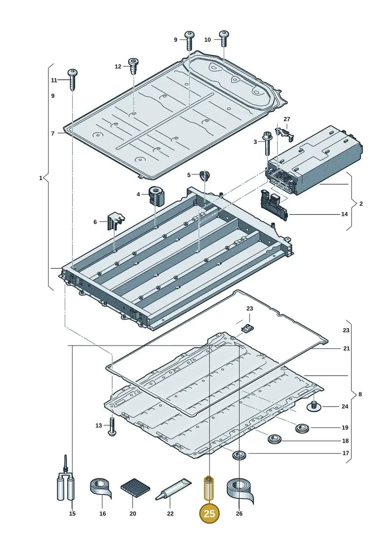 D476KD1M3 — Audi Q6 e-tron (2023-2025) diagram f5s915550, position 25