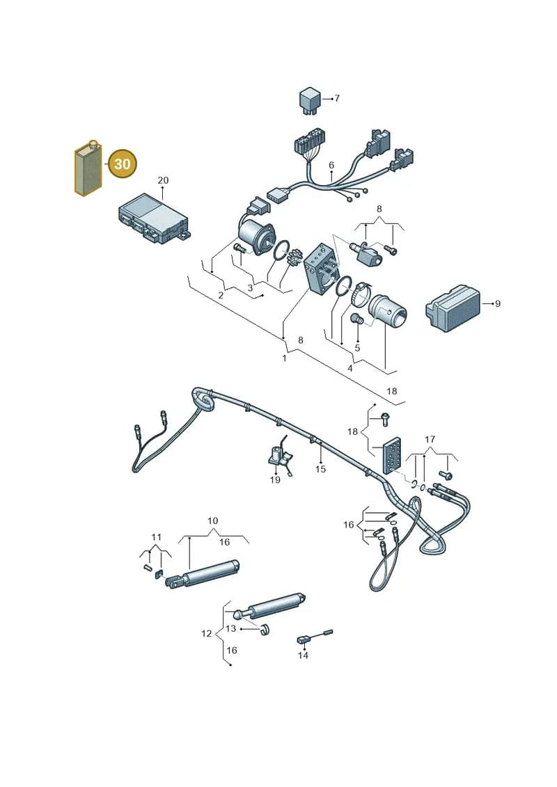 G055146M1 — Audi R8 Spyder (2015-2024) diagram 778871200, position 30
