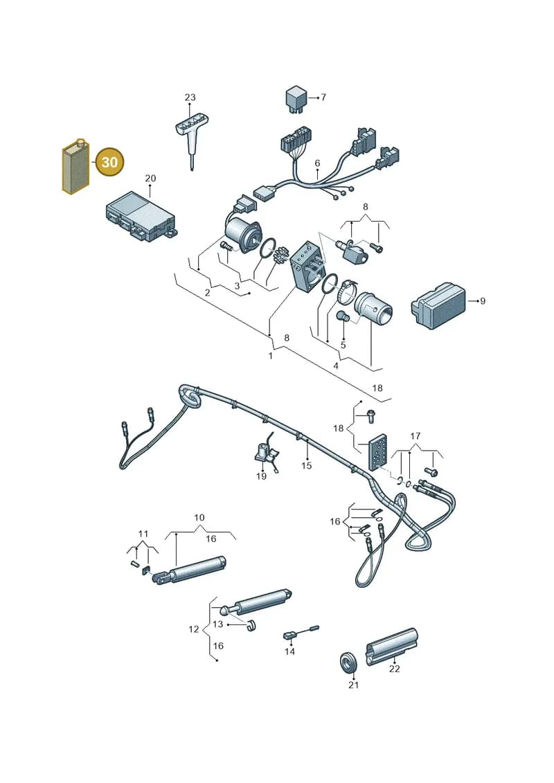 G055146M1 — Audi A5 Cabriolet (2016-2025) diagram 848871020, position 30