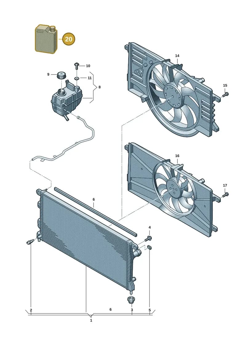 GF53004M3 — Volkswagen Amarok (2022-2025) diagram 2hb122900, position 20