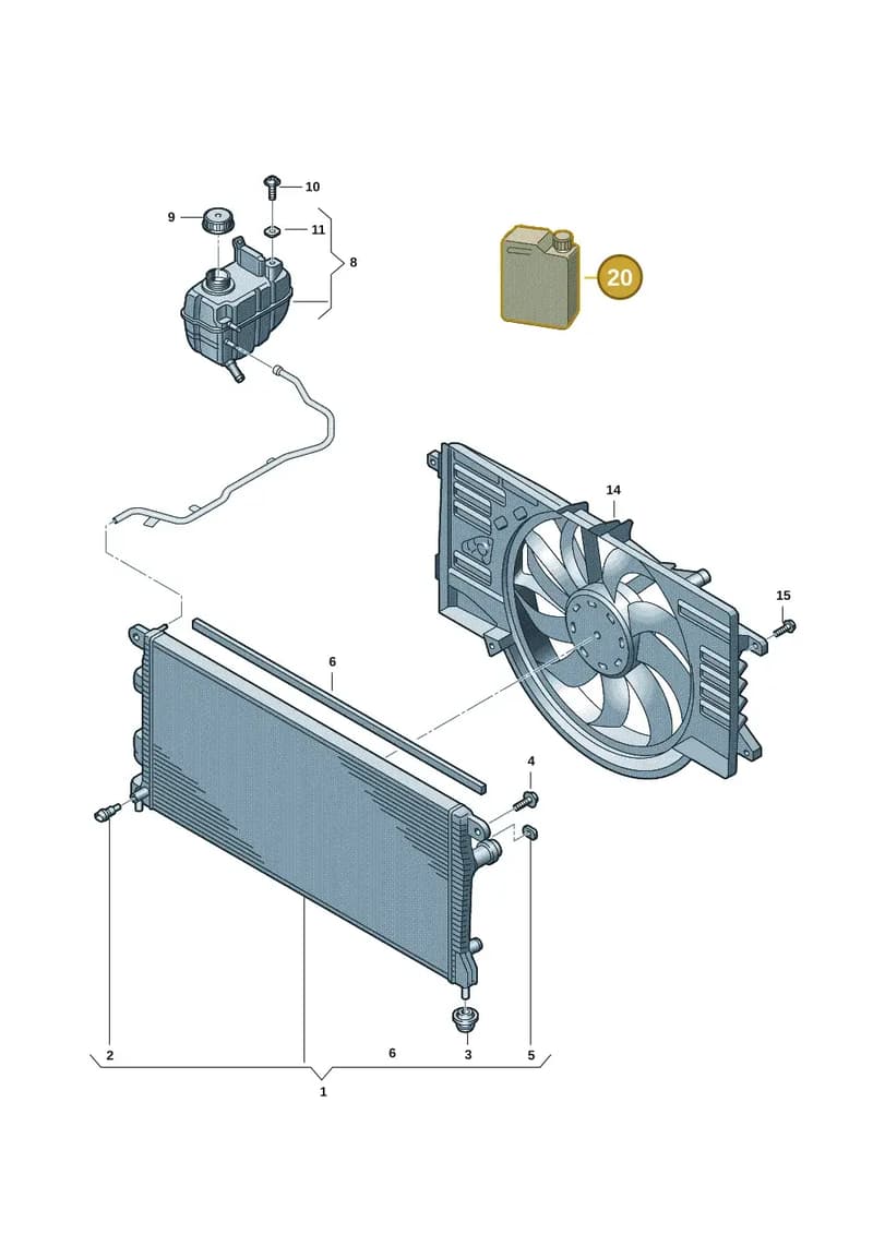 GF53004M3 — Volkswagen Amarok (2022-2025) diagram 2hb122950, position 20