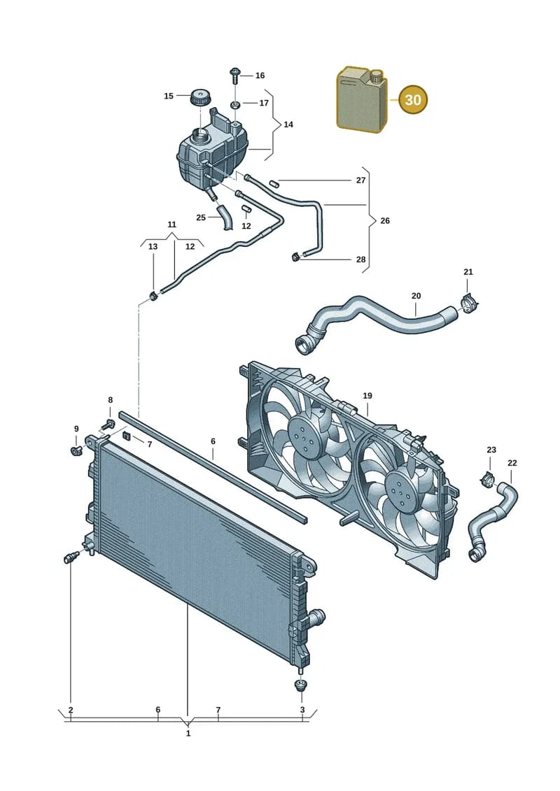 GF53004M3 — Volkswagen Amarok (2022-2025) diagram 2hb121420, position 30