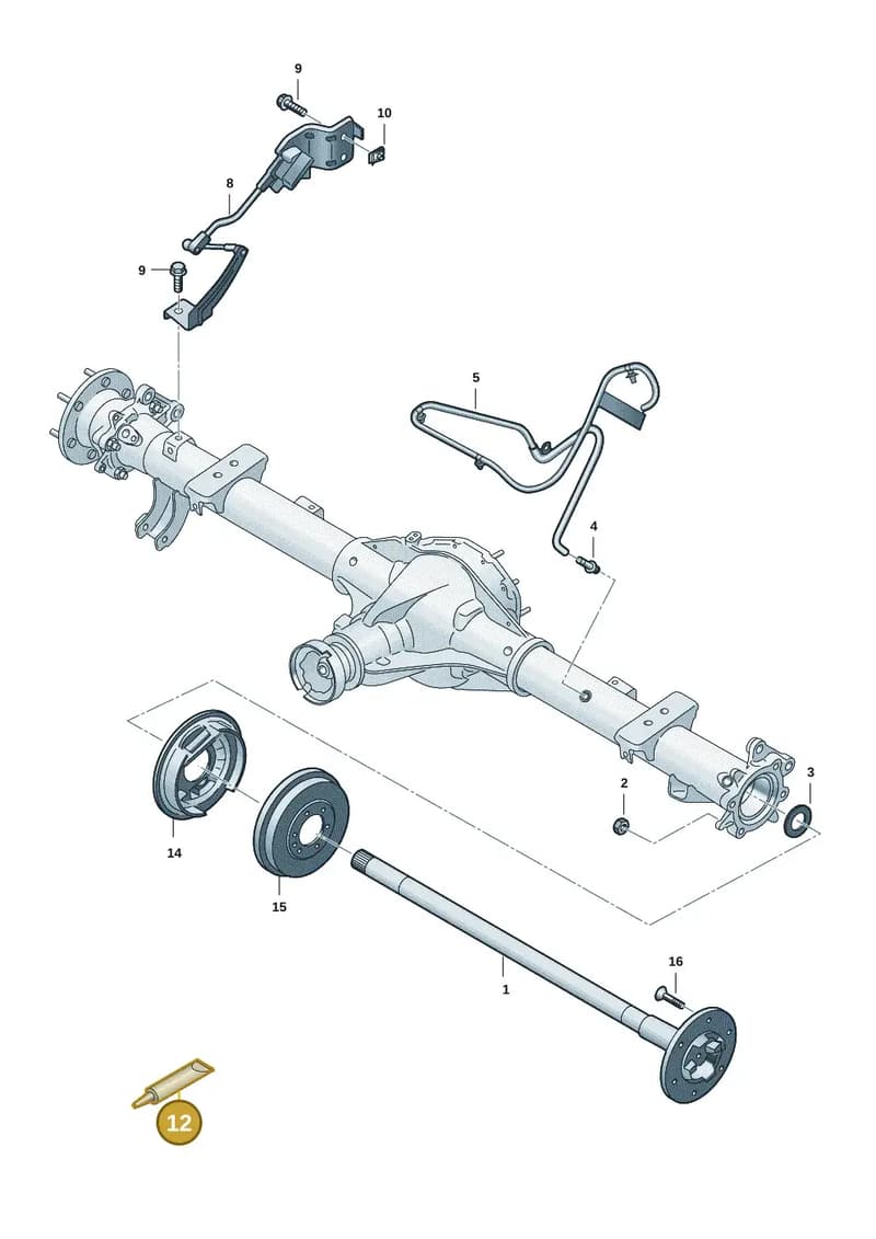 GF53027M2 — Volkswagen Amarok (2022-2025) diagram 2hb501100, position 12