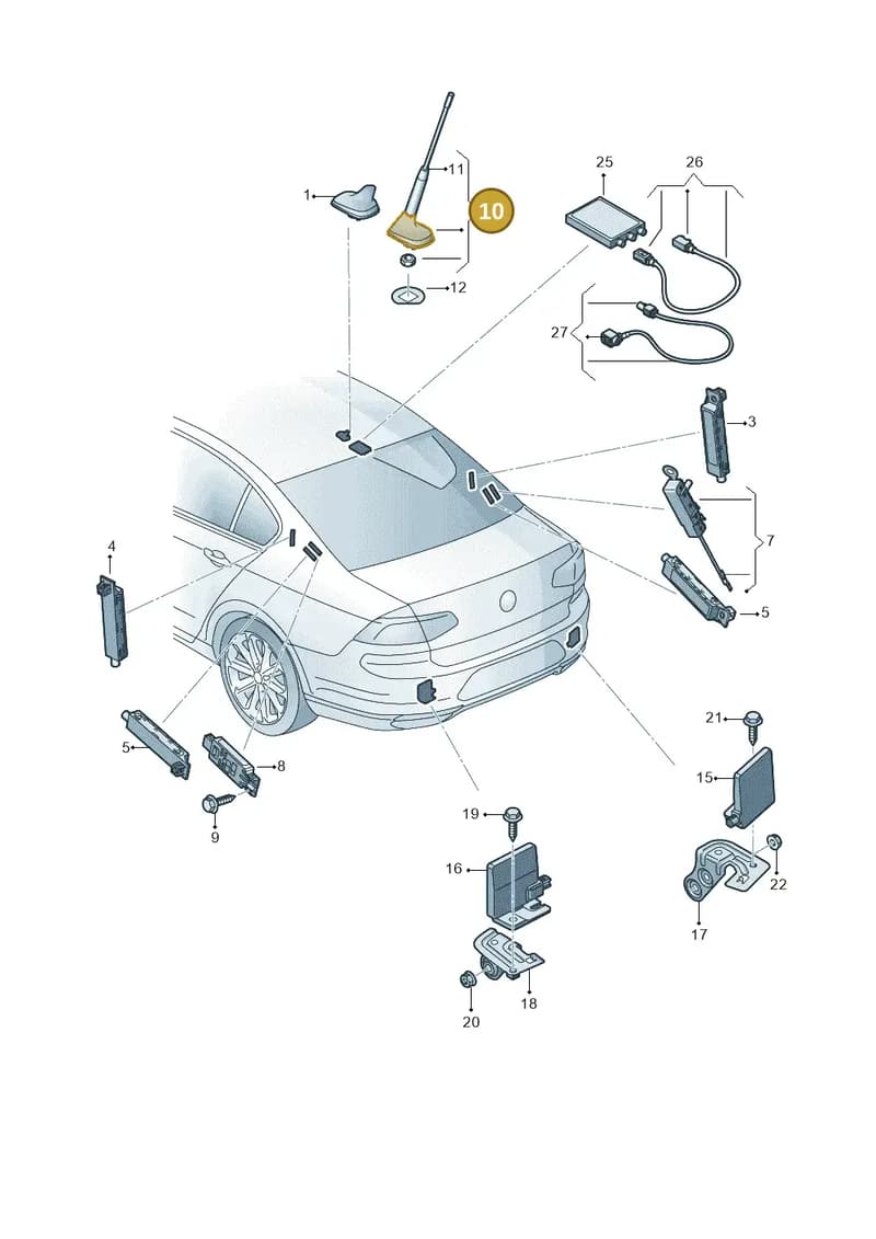 JKV051163B — Volkswagen Passat Saloon (2014-2024) diagram 793035023, position 10