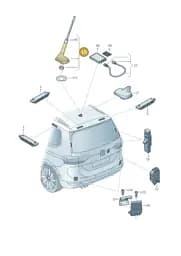 JKV051163B Volkswagen Roof Combination Aerial